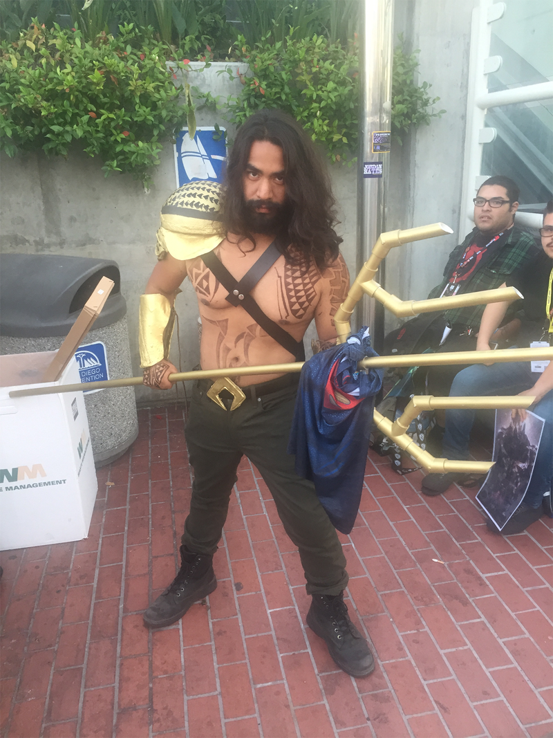 Aquaman appears to have got something stuck in his trident... Image Credit: Evan Narcisse